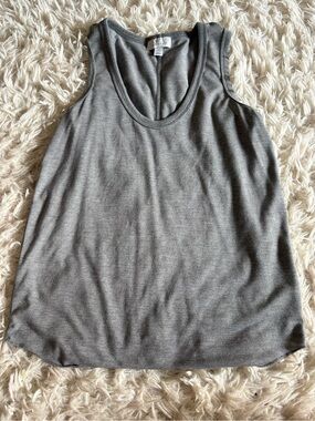 Gray Women's Scoop Neck Tank Top- Top Shop